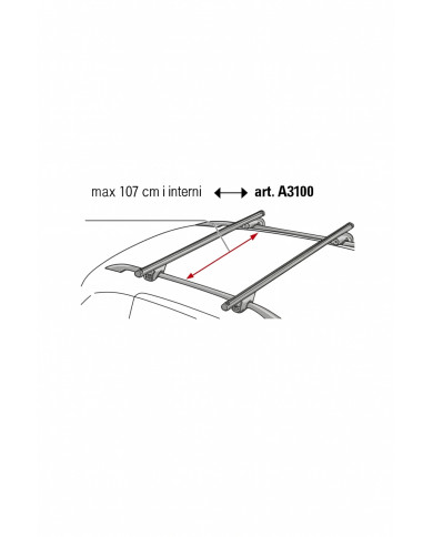 Barre Portatutto Ares 115 cm