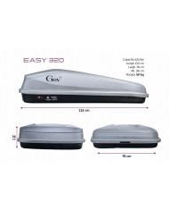 Box da tetto Easy 320 Grigio