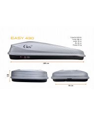 Box da tetto Easy 430 Grigio