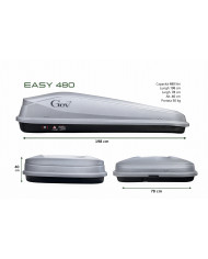 Box da tetto Easy 480 Grigio