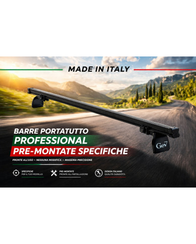 3 Pre-mounted professional bars for Fiat Doblò