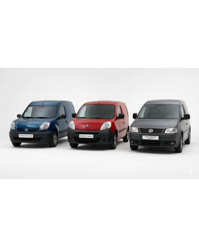 2 Pre-mounted professional bars for Nissan Kubistar, Renault Kangoo, Volkswagen Caddy Van and Max