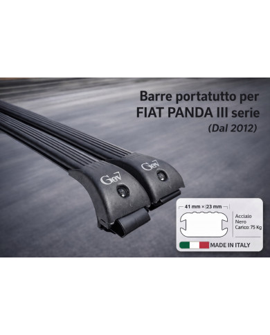 Barre portatutto per Fiat Panda III serie, 4x4 e Panda Cross