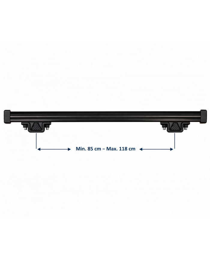 Barre portatutto Universali per vetture con rails staccati dal tetto (Lunghezza barre 130 cm)