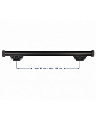 Barre portatutto Universali per vetture con rails staccati dal tetto (Lunghezza barre 130 cm)