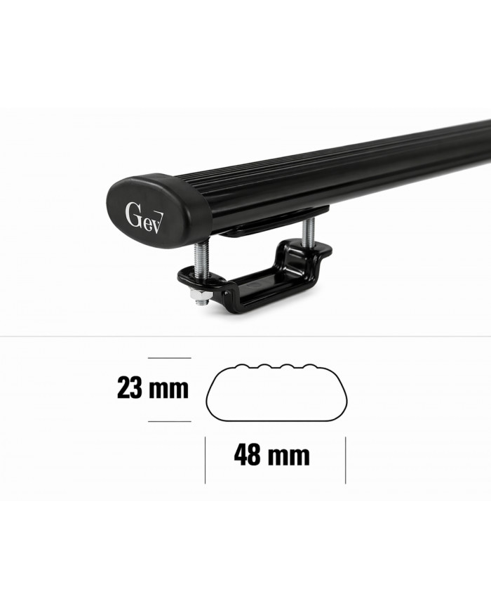 Barre portatutto Universali per vetture con rails staccati dal tetto (Lunghezza barre 109 o 126 cm)