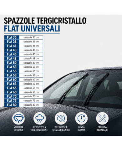 Spazzola Flat tergicristallo Anteriore