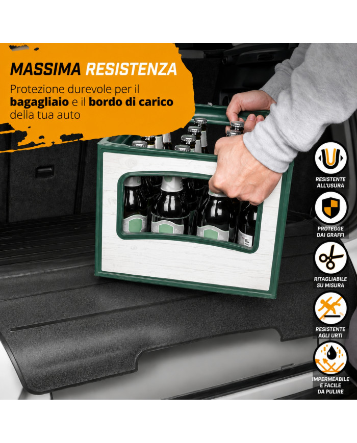 Tappetino Universale per Bagagliaio con Protezione Paraurti