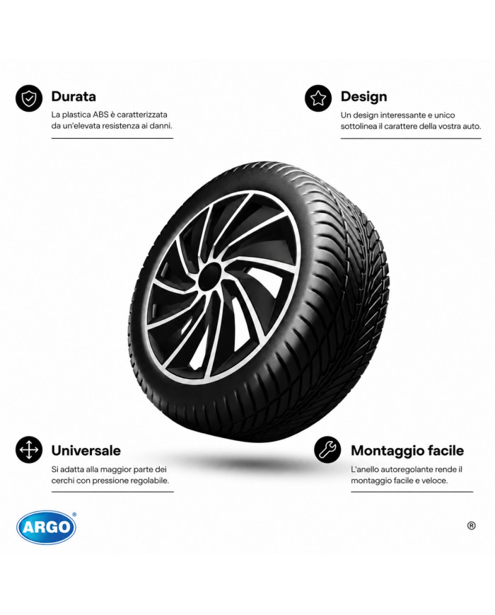 Coppe ruota Turbo (4 pezzi)