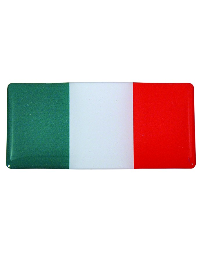 Adesivi Bandiera Italia Rettangolari In Resina - 4 Pezzi 30x18 Mm - Artimagen