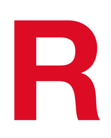 Adhesive letter "R"