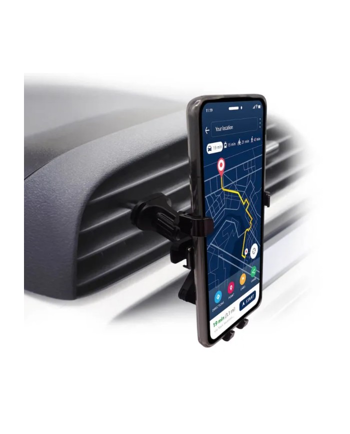 Gravity cell phone holder for vents