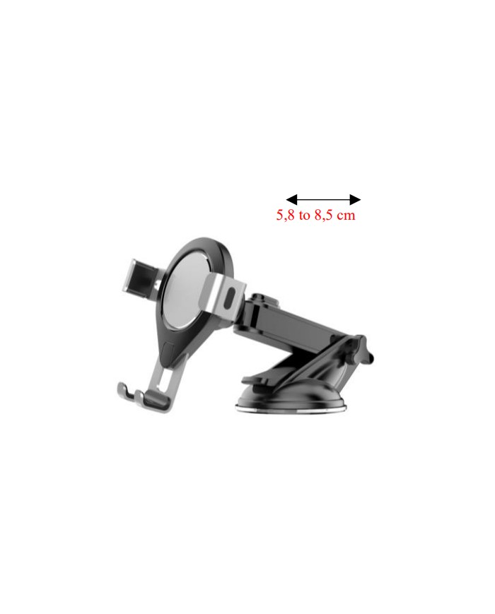 Gravity suction cup cell phone holder