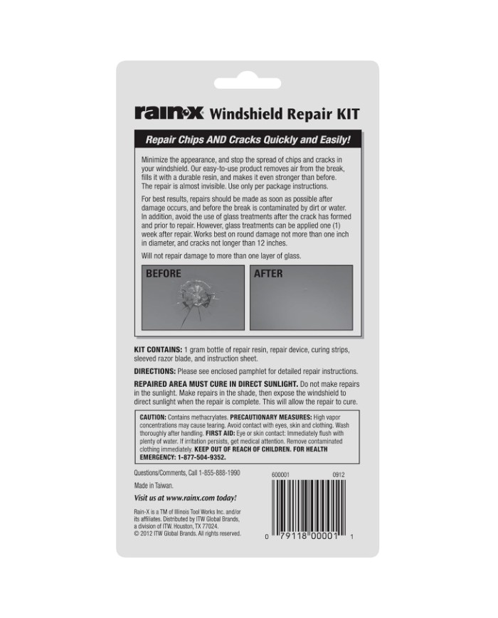 Kit riparazione parabrezza Rain X