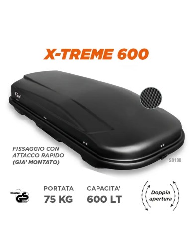 Rooftop Box X-Treme 600 Dual-side