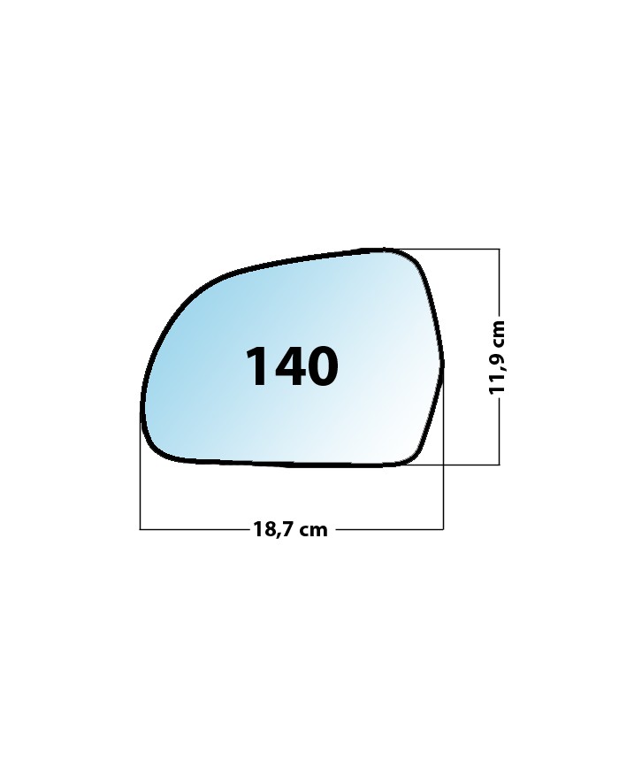 Specchietto di ricambio SX-lato Guidatore
