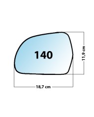 Specchietto di ricambio SX-lato Guidatore