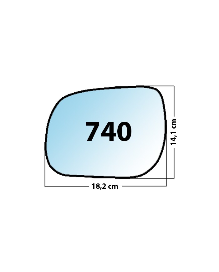 Specchietto di ricambio SX-lato Guidatore