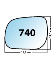 Specchietto di ricambio SX-lato Guidatore